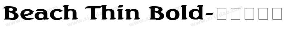 Beach Thin Bold字体转换